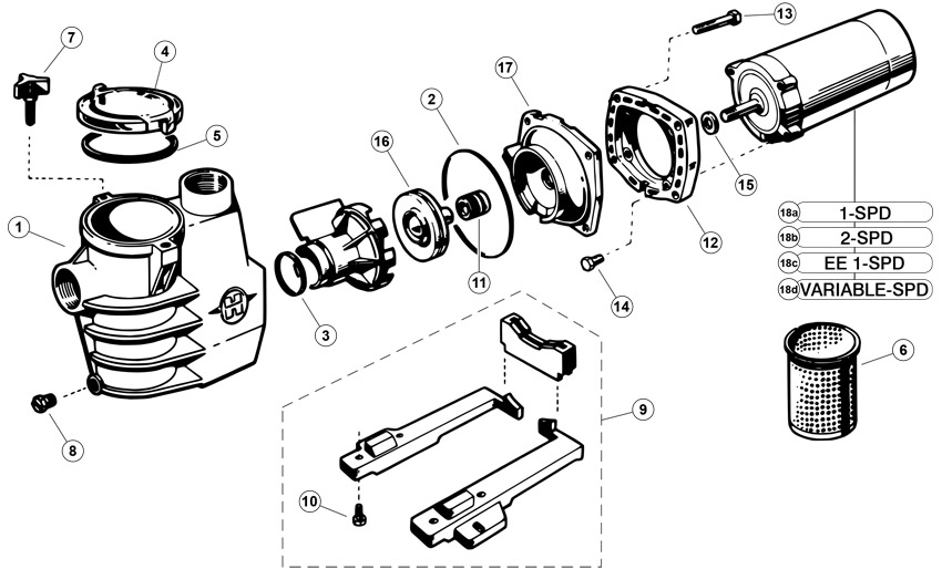 Hayward Maxiflo 1800 Series Replacement Parts