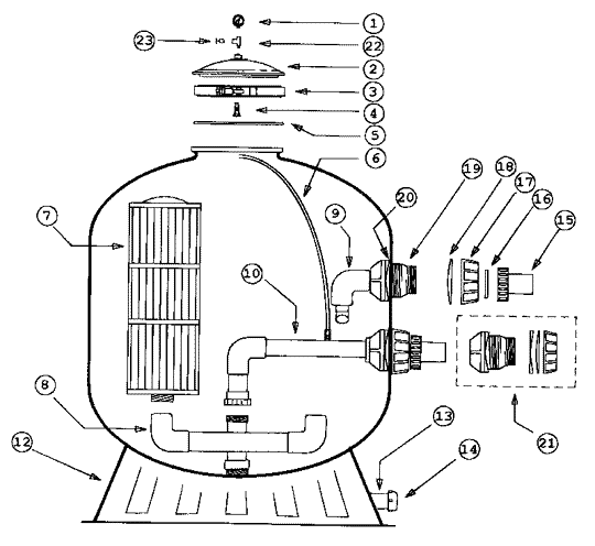 Baker Hydro Sand Filter Parts