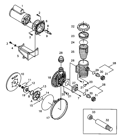 Aquaflo Dominator (Medium Head) Replacement Parts