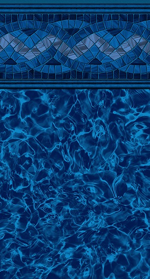 GLI 18 x 36 Rectangle Carnegie Indigo 27/20 Mil Inground Pool Liner ...