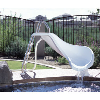 Inter-Fab 3' Zoomerang Pool Slide - White, ZM-CR-SS