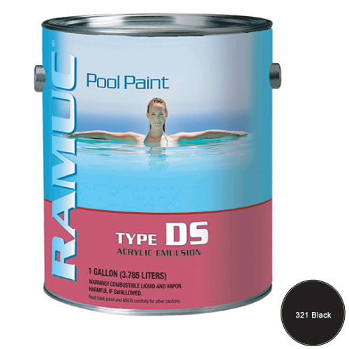 Ramuc Acrylic Damp Set Swimming Pool Paint - 1 Gallon - Black, 9101-321