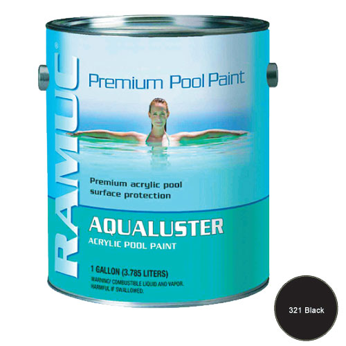 AquaLuster Swimming Pool Paint - 1 Gallon - Black, 9206-321