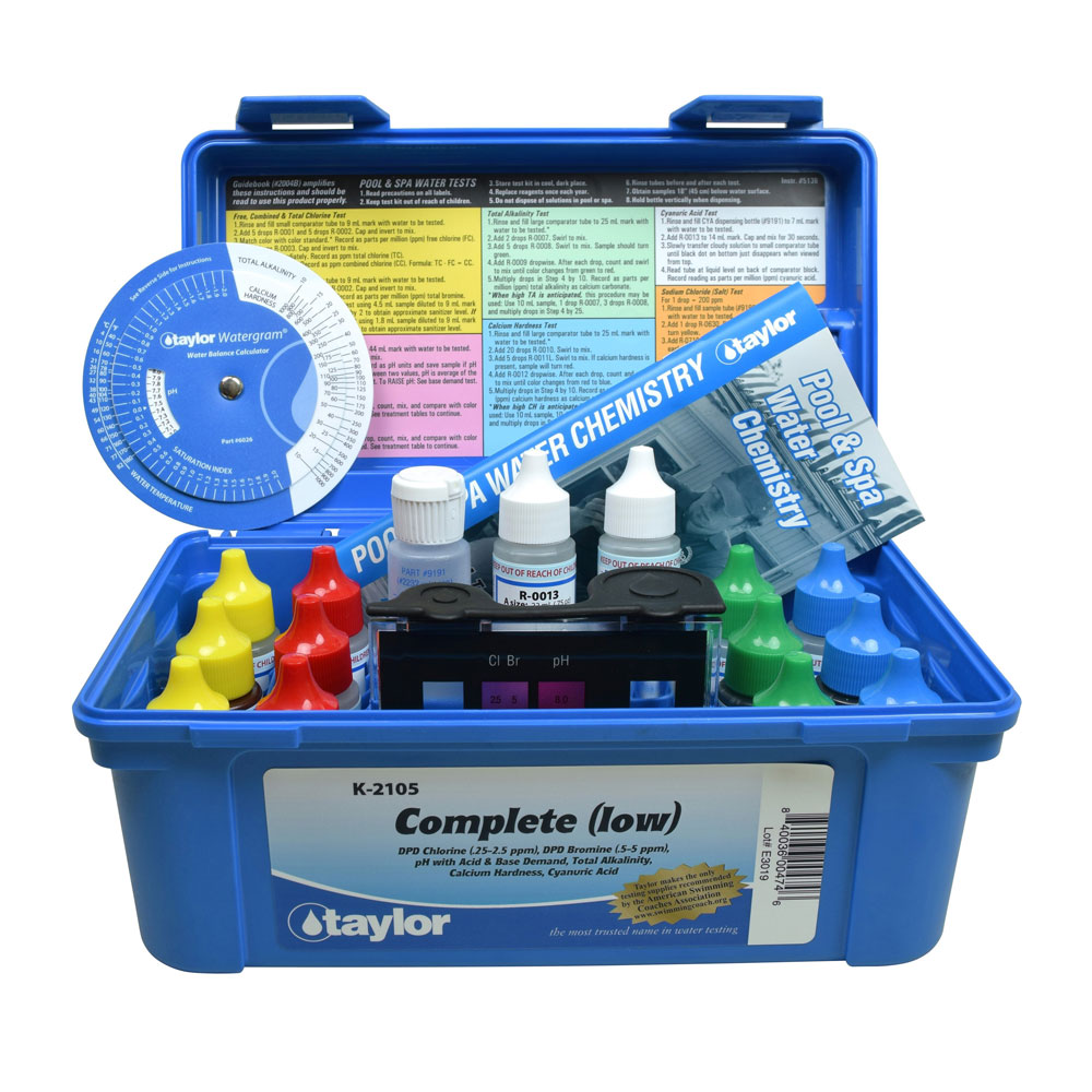 Taylor K-2105 Complete Swimming Pool/Spa Test Kit - FAS-DPD Bromine, K-2105